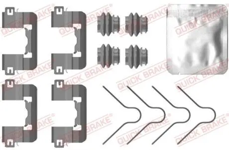 Монтажний набір гальмівних колодок передн KIA PICANTO III 1.0/1.0LPG/1.2 03.17- QUICK BRAKE 1090105