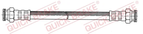 Гальмівний шланг гнучкий задн Лів/Прав (довжина 207мм, M10x1/M10x1) CITROEN AX FIAT 900 T/E, 900 T/E PULMINO, BARCHETTA, UNO LANCIA Y 0.9-1.8 01.78-06.06 QUICK BRAKE 22018