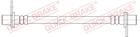 Гальмівний шланг гнучкий задн Лів (довжина 341мм, M10x1/M10x1) CITROEN C4 AIRCROSS MITSUBISHI ASX, OUTLANDER III PEUGEOT 4008 1.6-3.0 02.10- QUICK BRAKE 25074