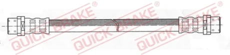 Гальмівний шланг гнучкий задн Лів/Прав (довжина 201мм, M10x1/M10x1) AUDI 80 B4, A4 B5 1.6-2.8 09.91-09.01 QUICK BRAKE 27014