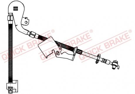 Шланг тормозной QUICK BRAKE 50704X (фото 1)
