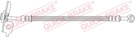 Гальмівний шланг гнучкий передн Лів (довжина 320мм, M10x1) HYUNDAI SANTA FÉ II, SANTA FÉ II/SUV, KIA SORENTO II, SORENTO II/SUV 2.0D-3.5 11.05-12.15 QUICK BRAKE 50735