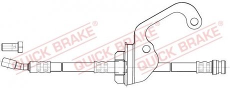 Шланг тормозной QUICK BRAKE 50839X (фото 1)