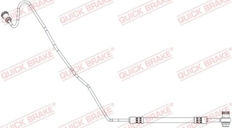 Шланг гальмівний (задній) VW Polo/Skoda Fabia 14- (L=680mm) QUICK BRAKE 96.020X