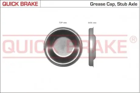 Кришка підшипника маточини (задньої) Citroen Berlingo/C3/C5/C6/Peugeot 1007 93- (d=64mm) QUICK BRAKE 9826