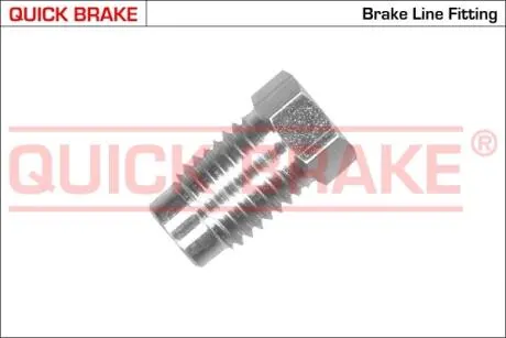 З\'єднувач трубки гальмівний (M10x1.25/10x19.5/d=5.0) QUICK BRAKE L (фото 1)