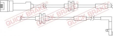 Датчик зносу гальмівних колодок(дискових) QUICK BRAKE WS0157A (фото 1)