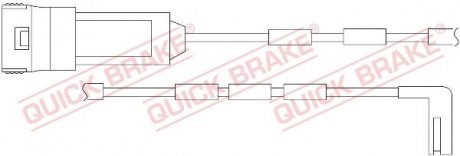 Датчик износа тормозных колодок.) QUICK BRAKE WS0193A (фото 1)