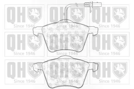Колодки тормозные (передние) VW T4 90-03 R16 (с датчиками) QUINTON HAZELL BP1199