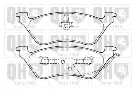 Колодки тормозные (задние) Chrysler Voyager IV 00-08/Dodge Caravan 00-07/Jeep Cherokee 01-08 QUINTON HAZELL BP1346