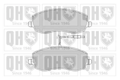 Колодки тормозные (передние) Citroen C8/Peugeot 807 2.0/2.2 HDi 06- QUINTON HAZELL BP1660