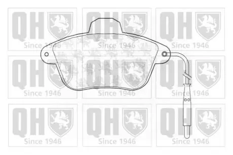 Колодки тормозные (передние) Peugeot 605 90-99 (+датчики) QUINTON HAZELL BP700