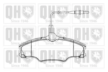 Колодки тормозные (передние) Peugeot 406 95-04 (+датчик) QUINTON HAZELL BP864