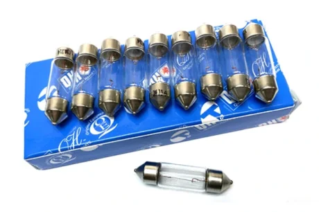 Автолампа C10W 12V 10W SV8.5 10шт L=38mm QUINTON HAZELL QBL272