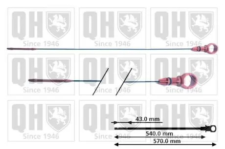 Щуп уровня масла Citroen Berlingo/C3 II 09-17/Peugeot Partner 1.6HDI 08- QUINTON HAZELL QOD103
