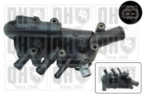 Термостат Ford Fiesta/Fusion 1.3/1.6 16V 00-08 (82°C) +датчик QUINTON HAZELL QTH719K