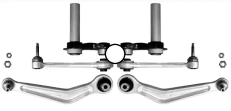 Комплект важелів підвіски (задньої) BMW 5 (E39/E60) RAISO RL-333200-KIT