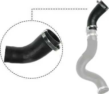 Патрубок интеркулера Transit 2.2TDCI 11- (короткий) RAPRO R16222