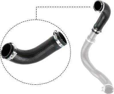 Патрубок интеркулера Transit 2.4DI/TDCI 00- (короткий) RAPRO R16273