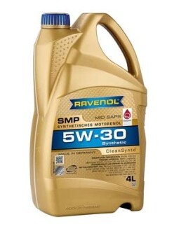 Мастило моторне SMP 5W30 CleanSynto 4L A3/B4, C3, BMW LL-04, VW504.00/507.00 RAVENOL 111112600401999