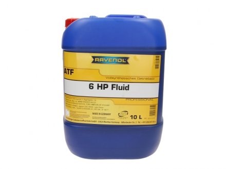 Трансмиссионное масло ATF 6HP Fluid синтетическое 10 л RAVENOL 1211112010 (фото 1)