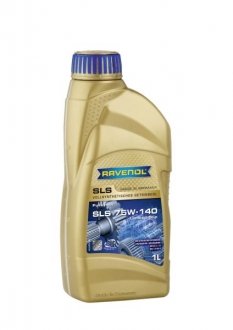 Трансмиссионное масло SLS GL-5 LS 75W-140 синтетическое 1 л RAVENOL 1221110001 (фото 1)