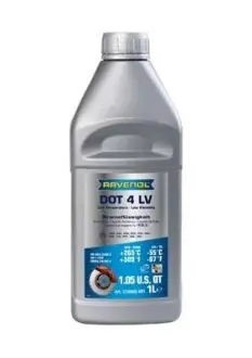 Рідина гальмівна 1л "DOT-4 LV" (ABS / ESP / ASR) RAVENOL 1350605-001