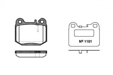 Комплект тормозных колодок из 4 шт. дисков REMSA 0014.40 (фото 1)