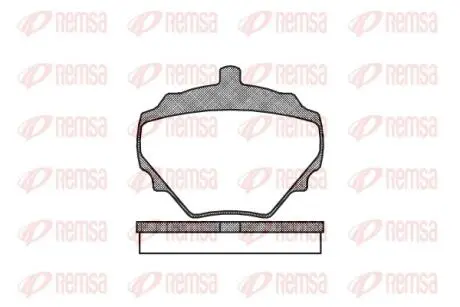 Тормозные колодки, дисковый тормоз.) REMSA 005210