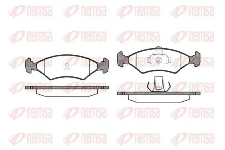 Тормозные колодки, дисковый тормоз.) REMSA 011910