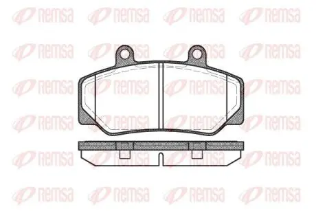 Тормозные колодки, дисковый тормоз.) REMSA 017620