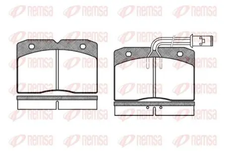 Тормозные колодки, дисковый тормоз.) REMSA 021112