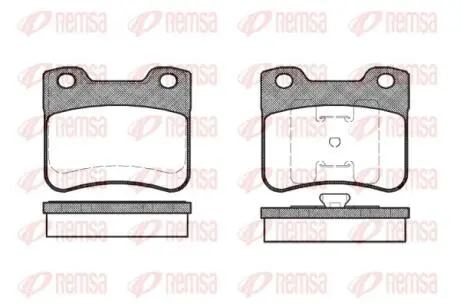 Тормозные колодки, дисковый тормоз.) REMSA 024710