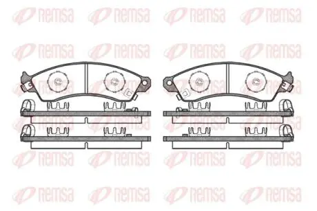 Тормозные колодки, дисковый тормоз.) REMSA 033402