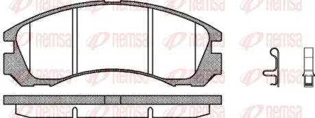 Колодки гальмівні дискові REMSA 0354.32