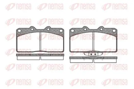 Тормозные колодки, дисковый тормоз.) REMSA 035502