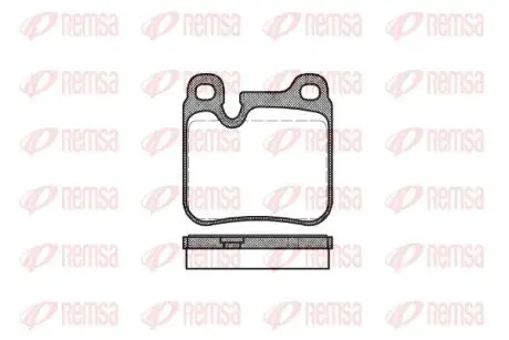 Тормозные колодки, дисковый тормоз.) REMSA 037400