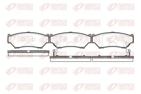 Тормозные колодки, дисковый тормоз.) REMSA 038912
