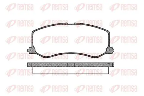 Гальмівні колодки, дискове гальмо (набір) REMSA 041000