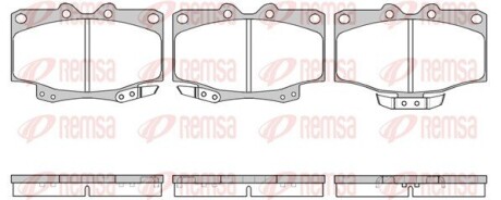Гальмівні колодки, дискове гальмо (набір) REMSA 043004
