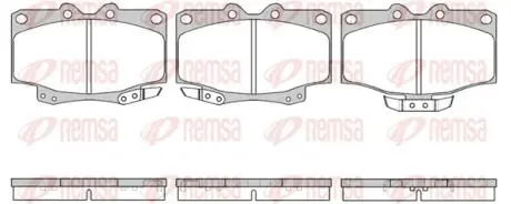 Тормозные колодки, дисковый тормоз.) REMSA 043004
