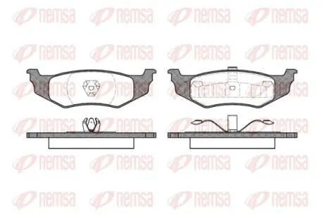 Тормозные колодки, дисковый тормоз.) REMSA 048200