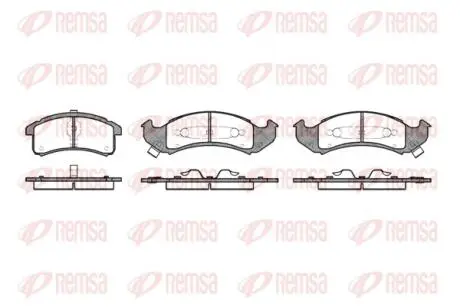 Тормозные колодки, дисковый тормоз.) REMSA 053702