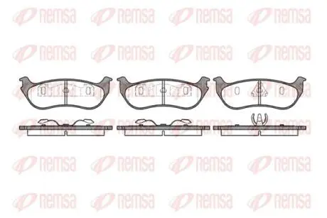Тормозные колодки, дисковый тормоз.) REMSA 062875