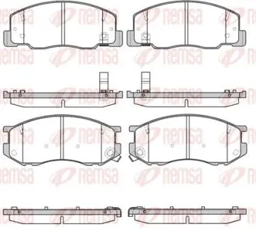 Тормозные колодки, дисковый тормоз.) REMSA 063604