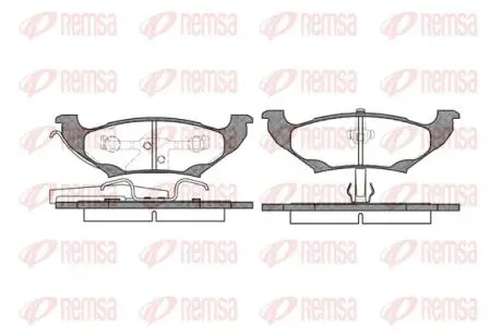 Тормозные колодки, дисковый тормоз.) REMSA 069010