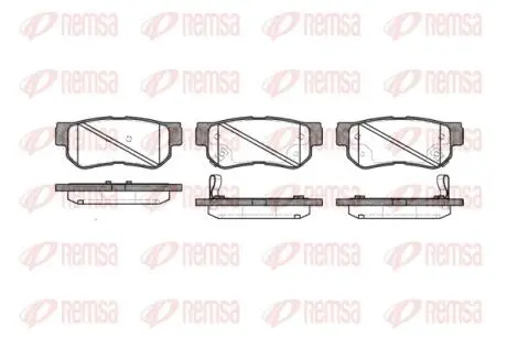 Тормозные колодки, дисковый тормоз.) REMSA 074632