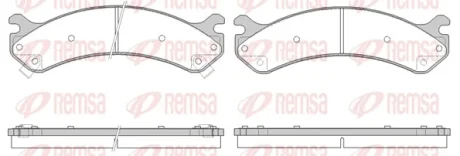 Комплект гальмівних накладок, дискове гальмо REMSA 075602