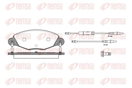 Тормозные колодки, дисковый тормоз.) REMSA 082704 (фото 1)