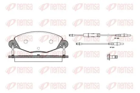 Тормозные колодки, дисковый тормоз.) REMSA 082704 (фото 1)
